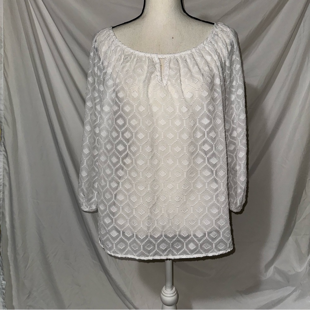 Elegant Women's White Sheer Top